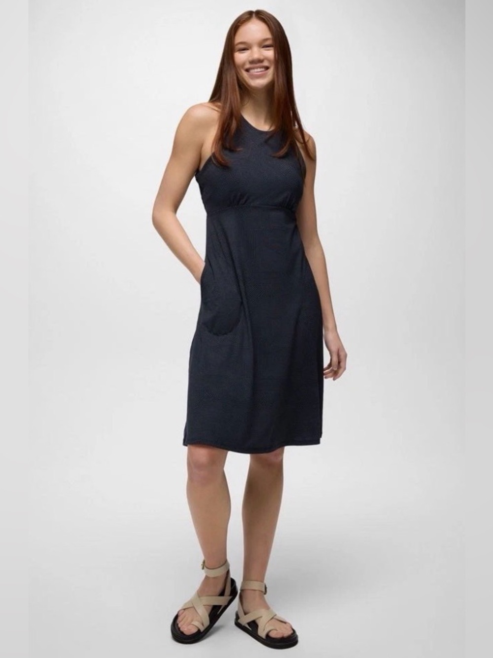 Prana Womens Bra Dress Jewel Lake Summer Sz XS Black Athletic Athleisure Sports